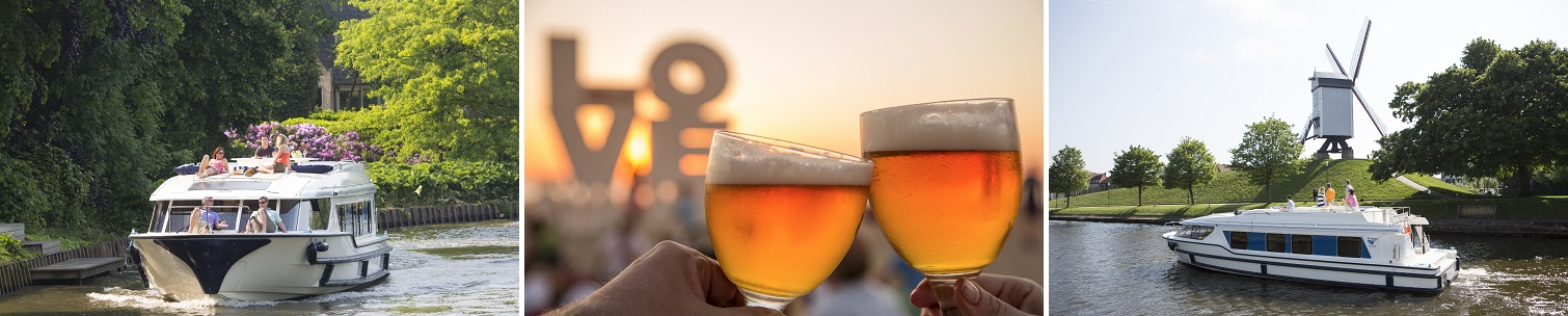 Kanalbåte og øl i Belgia