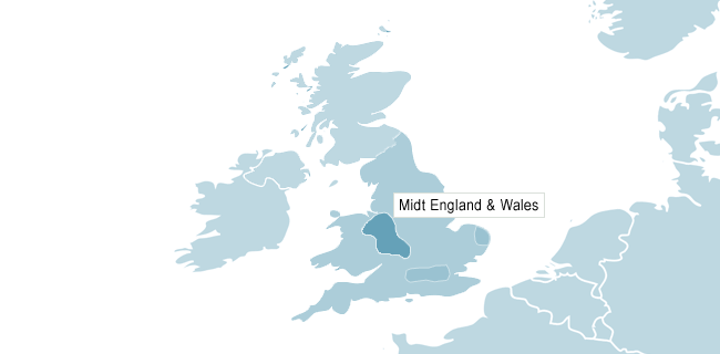 Kart over Manchester