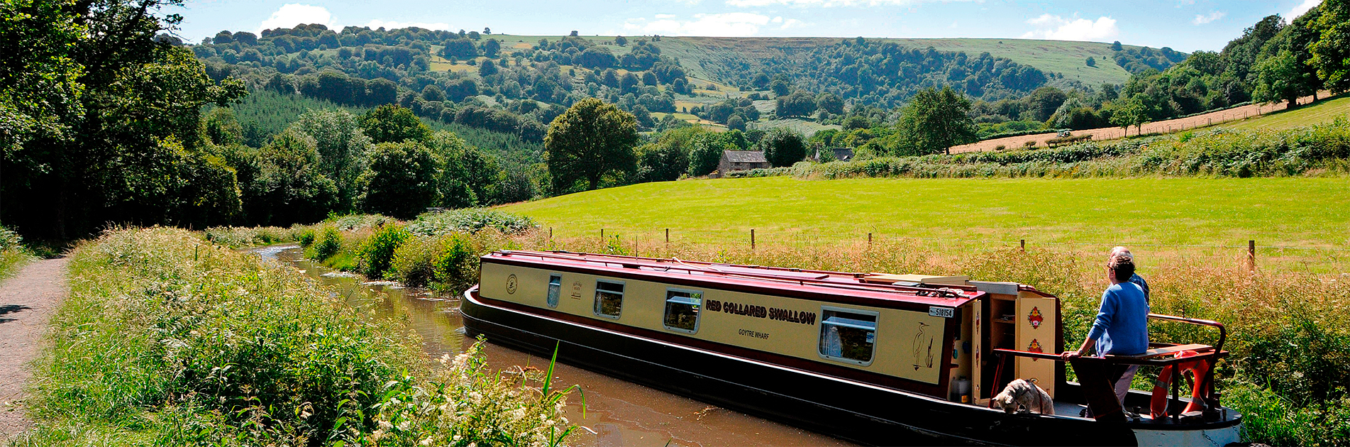 Narrowboat i Wales