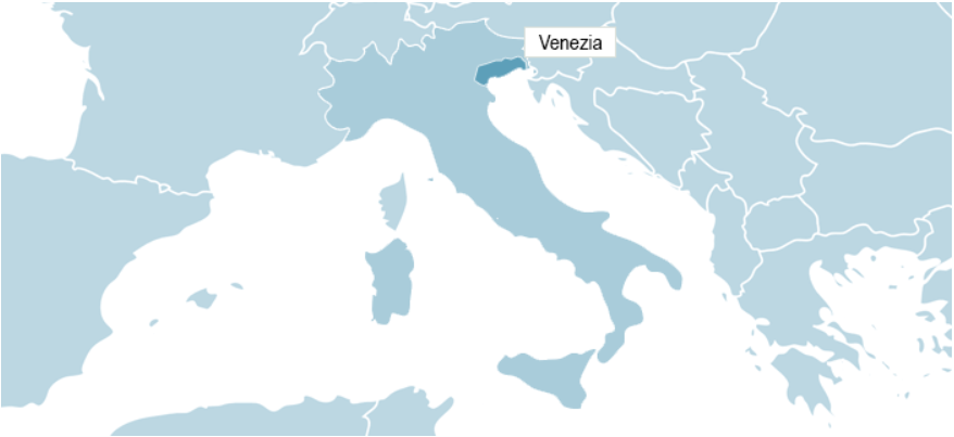 Kart over Venezia